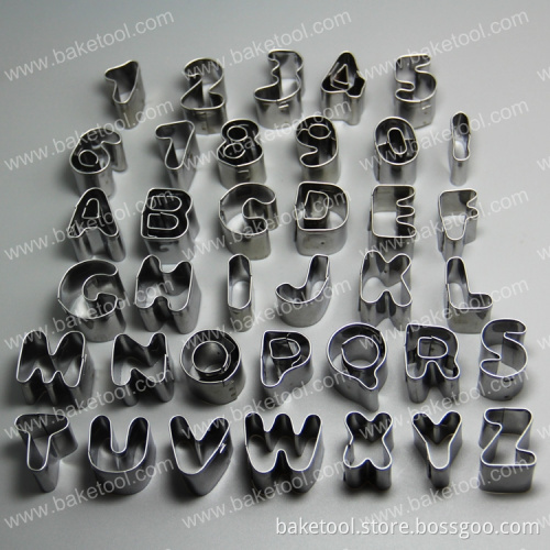 stainless steel 26 English letters cookie cutter mould for cake decoration